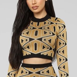 Fashion Nova Gold Mine Sweater
